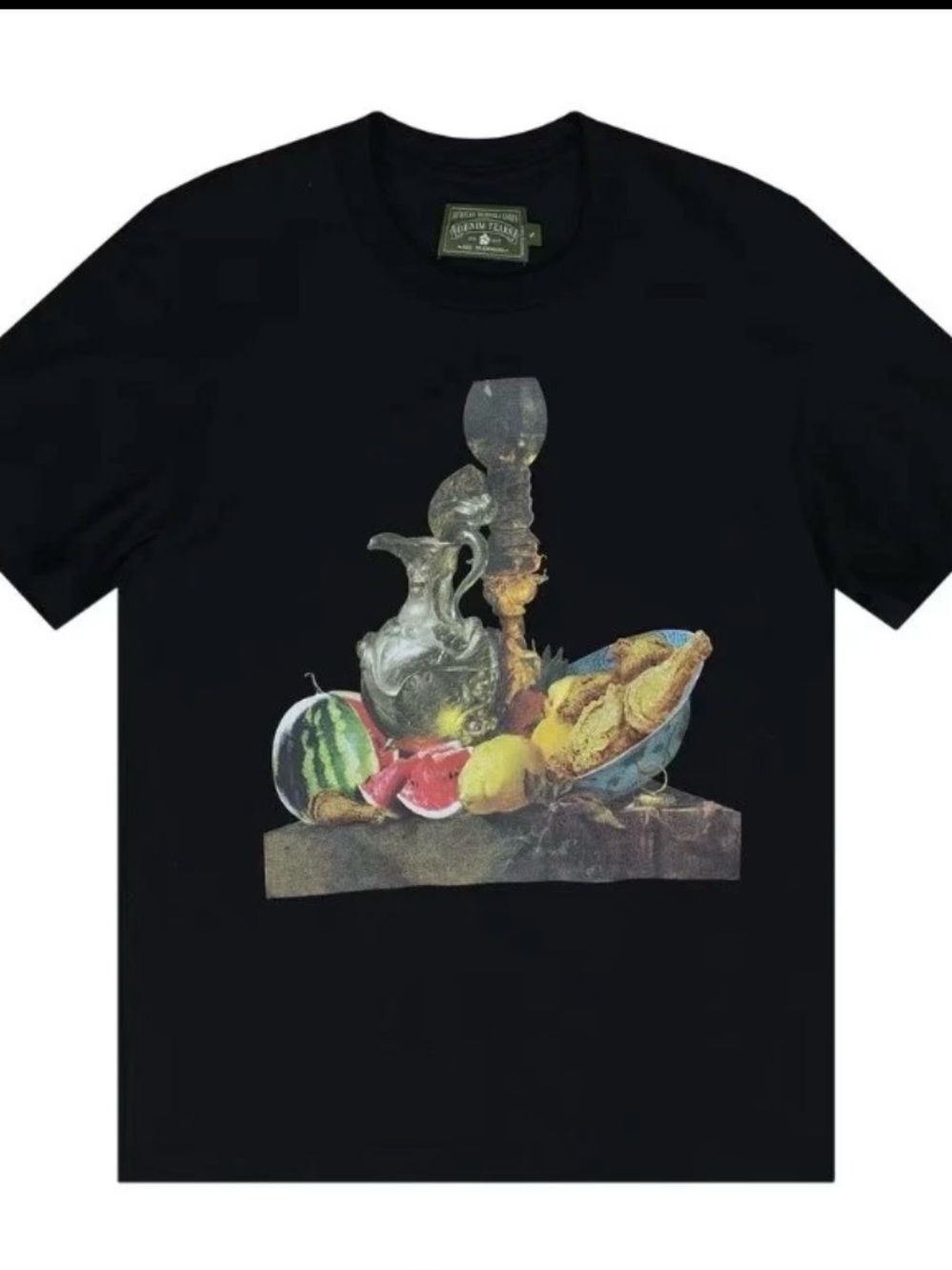 DENIM TEARS KMG Fruit Plate Black Tee
